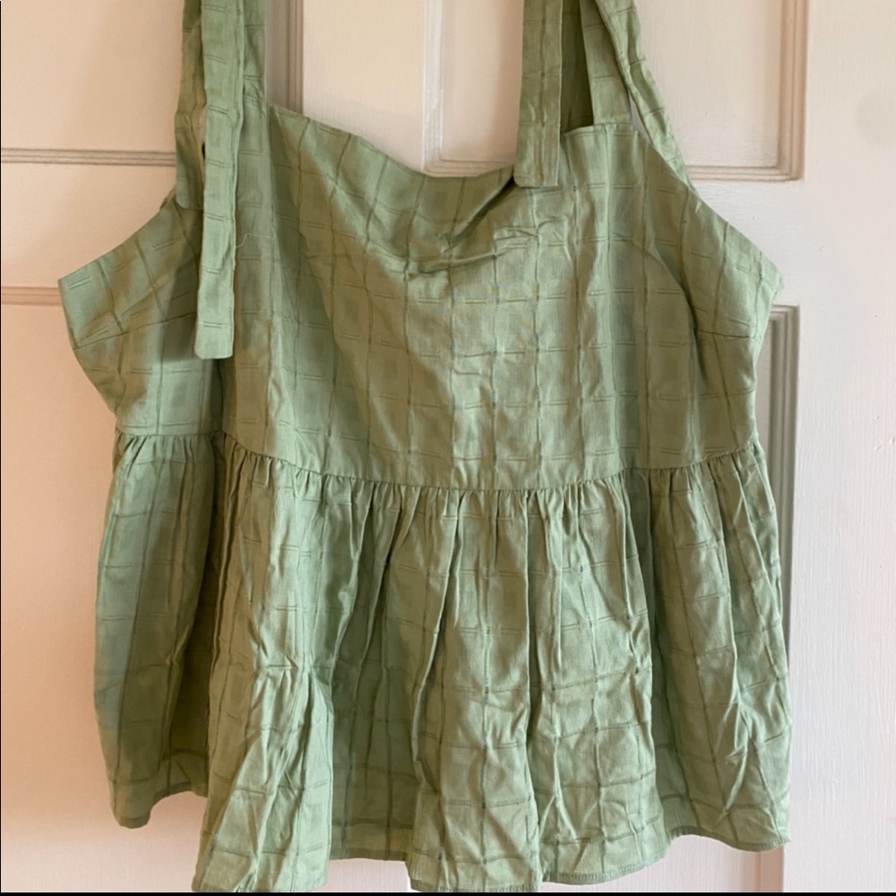NWT ASOS Green Tie Shoulder Tank Top size 20